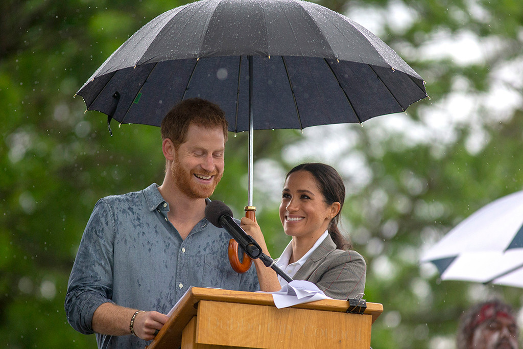 Meghan Markle, Prince Harry, Rain